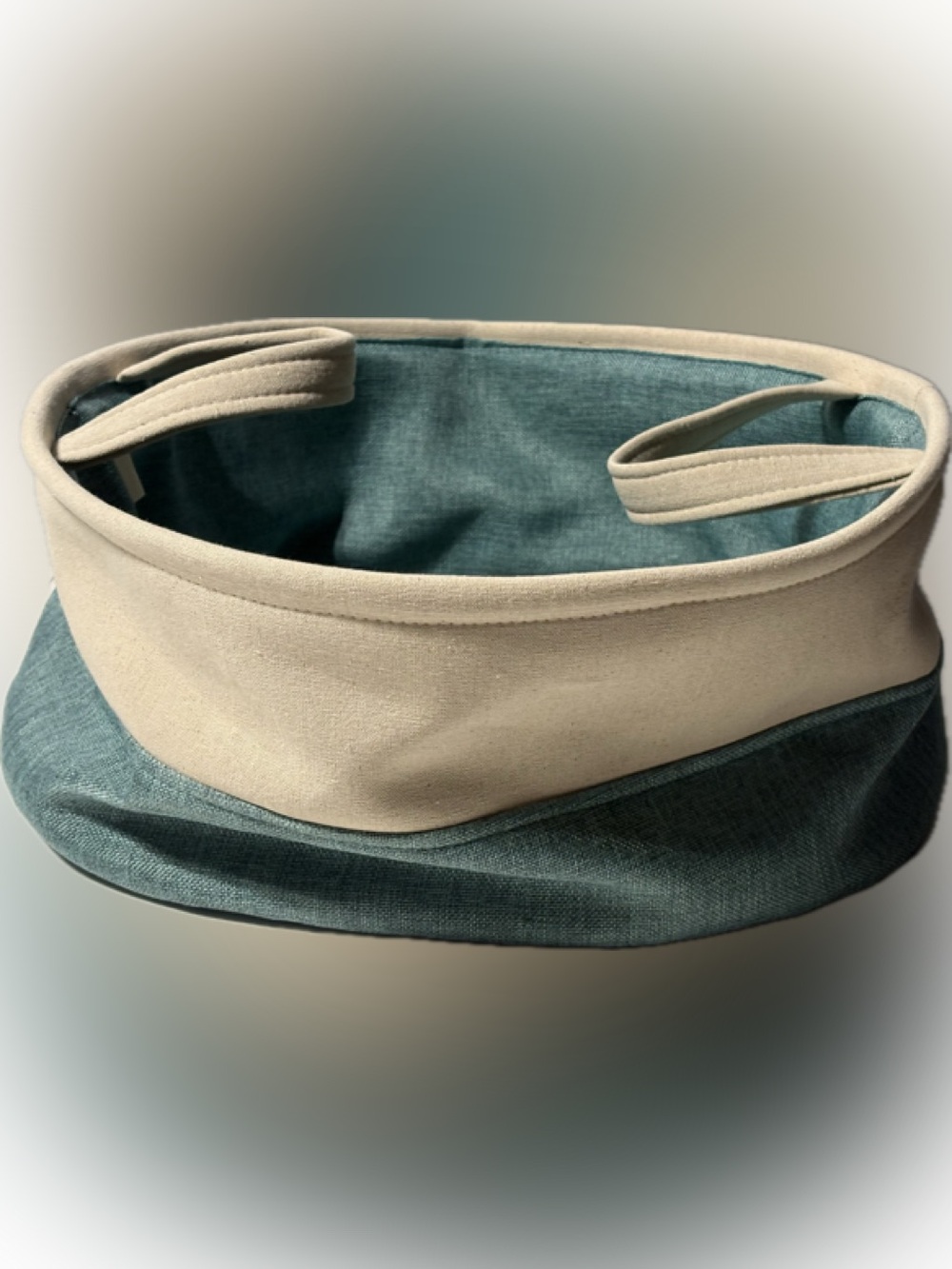 TM Designs Two-tone Canvas Storage. Basket